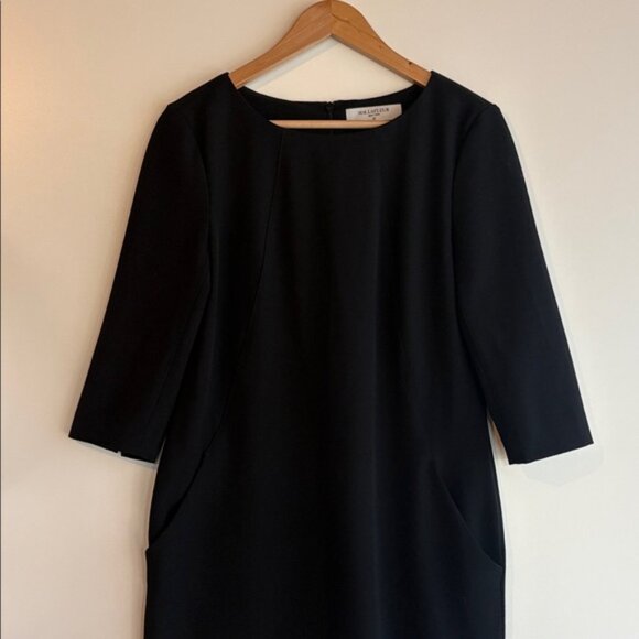 M.M. Lafleur The Etsuko Dress Recycled WonderTex Black Size 10 - Picture 7 of 11